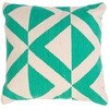 Jaipur green throw pillow