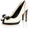 Karen Millen leather platform pumps