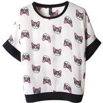 Sweet Cat-head-printed Short-sleeved T-shirt