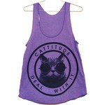 Cattitude Tank Top Orchid (Select Size)